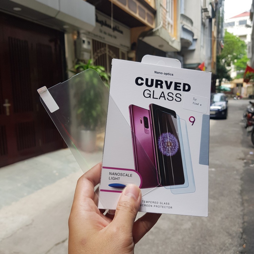 Cường lực sấy keo UV Oppo Find X (Trong suốt)