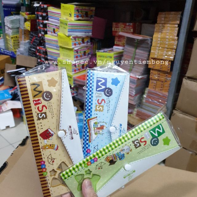 Bộ thước 4món kèm ví đựng loại đẹp