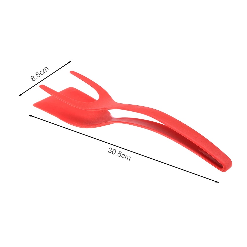 Xẻng Chiên Trứng / Pizza / Bít Tết Bằng Silicone 2 Trong 1 Chống Dính Tiện Dụng Cho Nhà Bếp