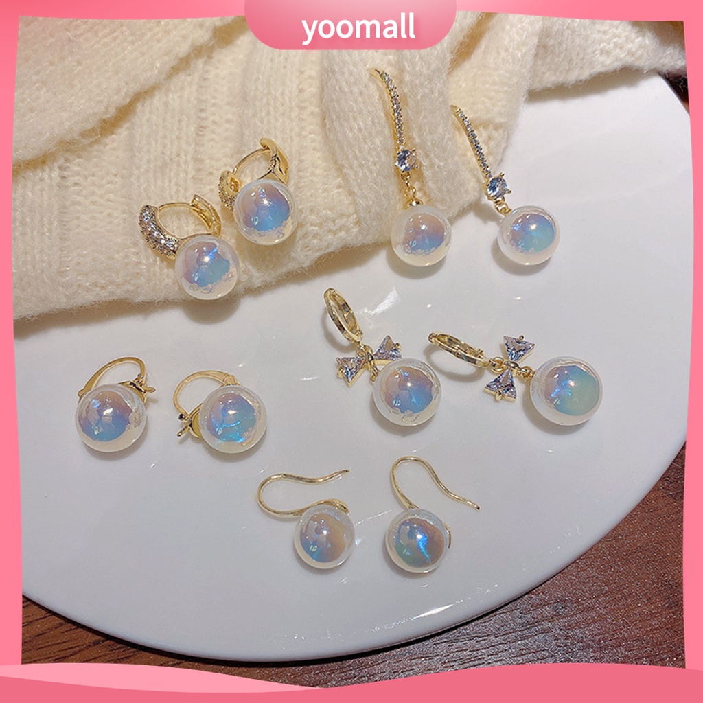 Ở stcok| 1 Đôi Bông Tai Nữ Đính Ngọc Trai Nhân Tạo Lấp Lánh