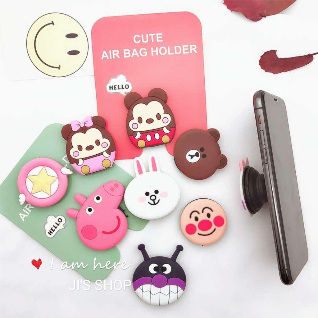 [Mã BUIV9KT3 giảm giá toàn Shop] Pop - giá đỡ điện thoại silicon siêu cute 🔆 Nhiều hình ngộ nghĩnh