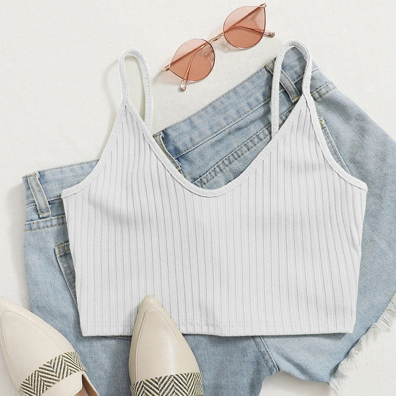 Áo Croptop Hai Dây Hở Lưng Thời Trang Quyến Rũ Cho Nữ 5 Màu Tùy Chọn