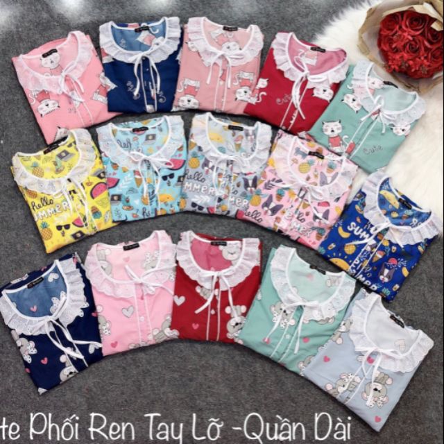 Combo 10Bộ Pijama Nữ 💞 FREESHIP 💞 Giảm 10k Khi Nhập [TEENGIFT1] Bộ Mặc Nhà Kate Thái Bèo Cực Xinh