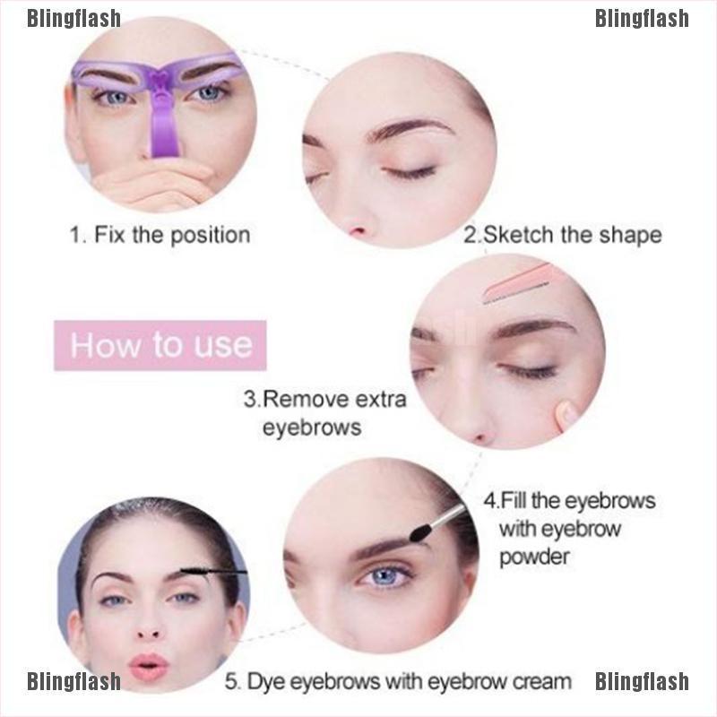 (hàng Mới Về) Set 8 Khuôn Kẻ Lông Mày Diy Tiện Dụng | BigBuy360 - bigbuy360.vn