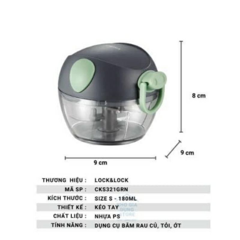 Xay tỏi ớt cầm tay Lock&Lock,  máy xay mini đa năng