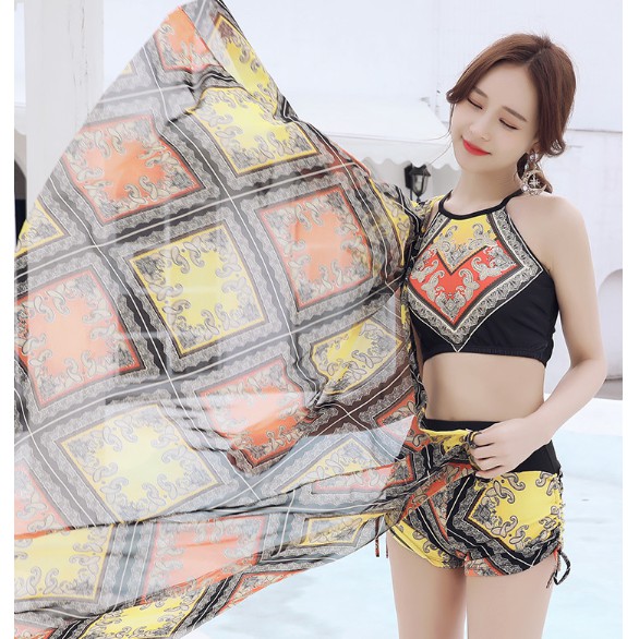 CÓ SẴN BIKINI đồ bơi nữ 3 mảnh thổ cẩm