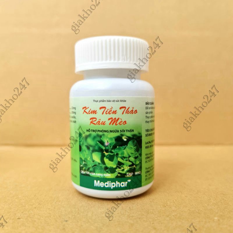 Kim tiền thảo râu mèo hỗ trợ điều trị sỏi thận - Hộp 100 viên