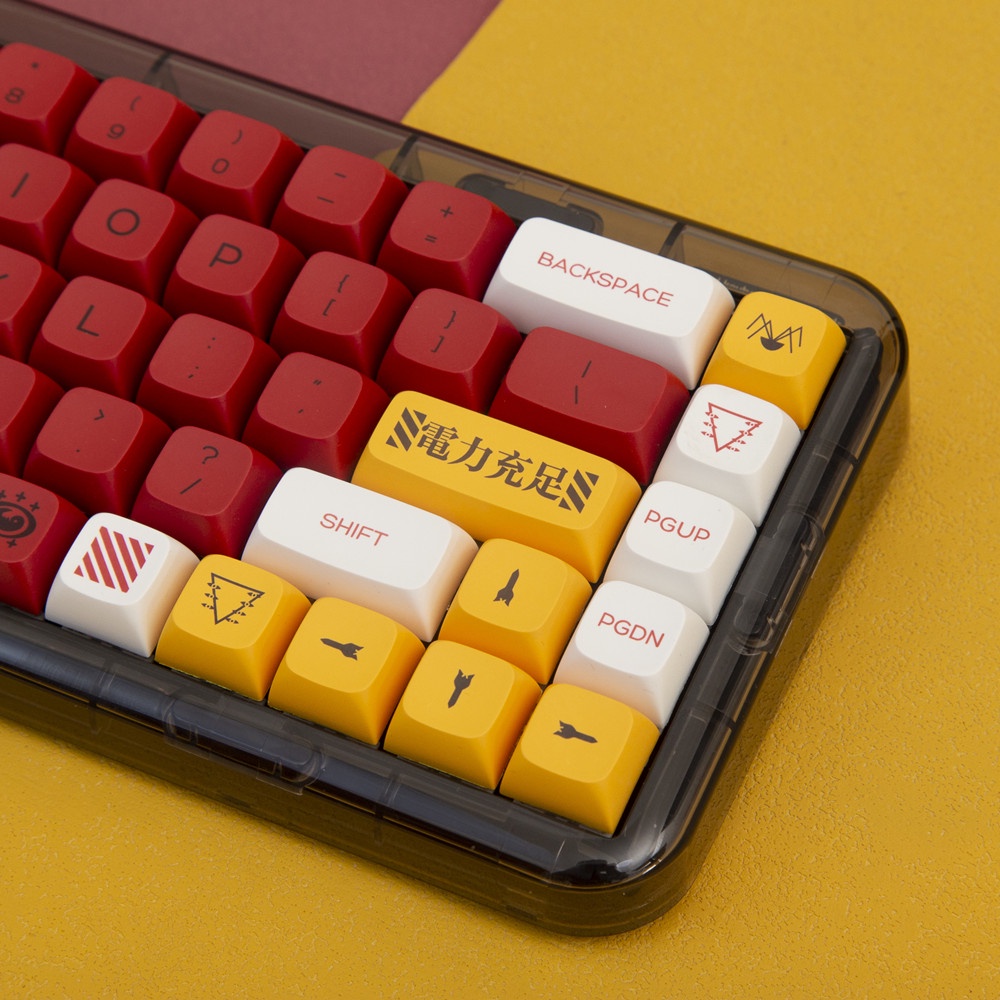 EVANGELION-02 Keycap XDA Hồ sơ chủ đề Evangelion Anime PBT Dye-sub bàn phím cơ Keycap 137 Phím