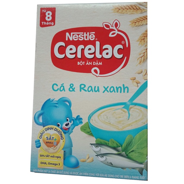 Bột Ăn Dặm Cá &amp; Rau Xanh Cerelac 200g