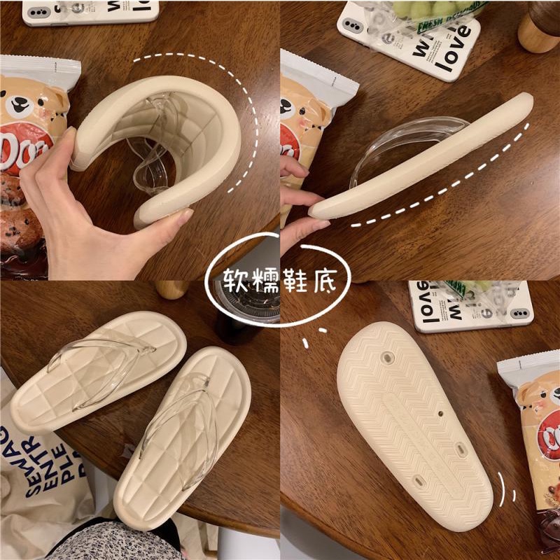 Dép quai ngang QIAOYILUO chống trượt phong cách Hàn Quốc