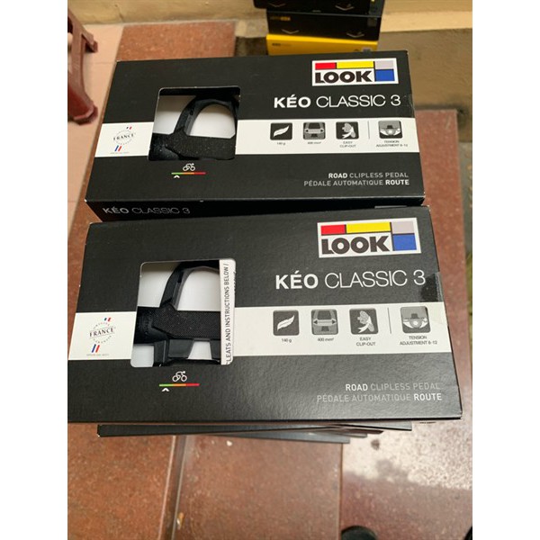 Pedal bàn đạp xe đạp Look kéo classic 3 kèm can chính hãng