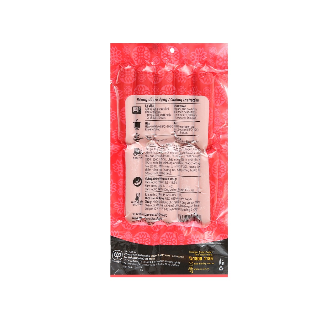 Xúc xích CP Vealz hảo hạng gói 500g 10 cây (CHỈ GIAO HCM) | BigBuy360 - bigbuy360.vn