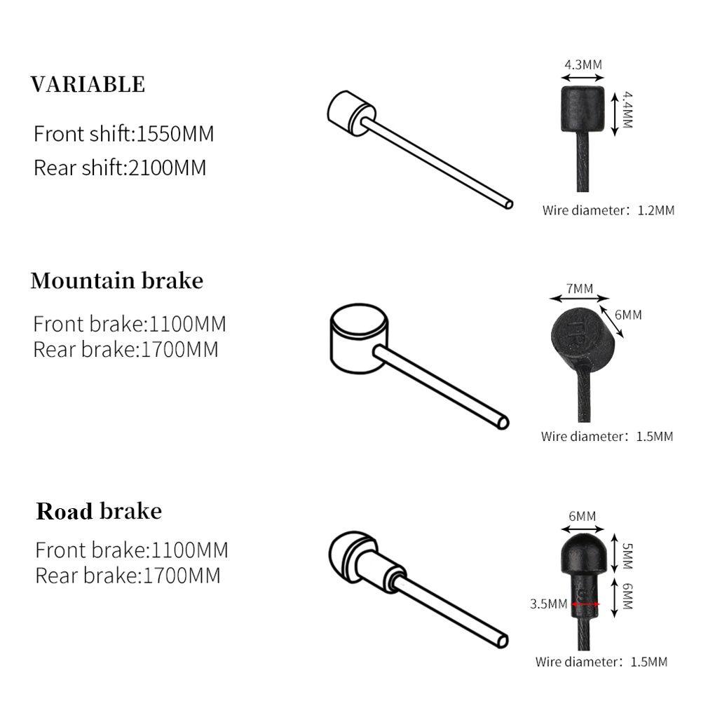 MUVAKO Dây Phanh Bên Trong Bằng Thép Không Gỉ Dành Cho Xe Đạp
