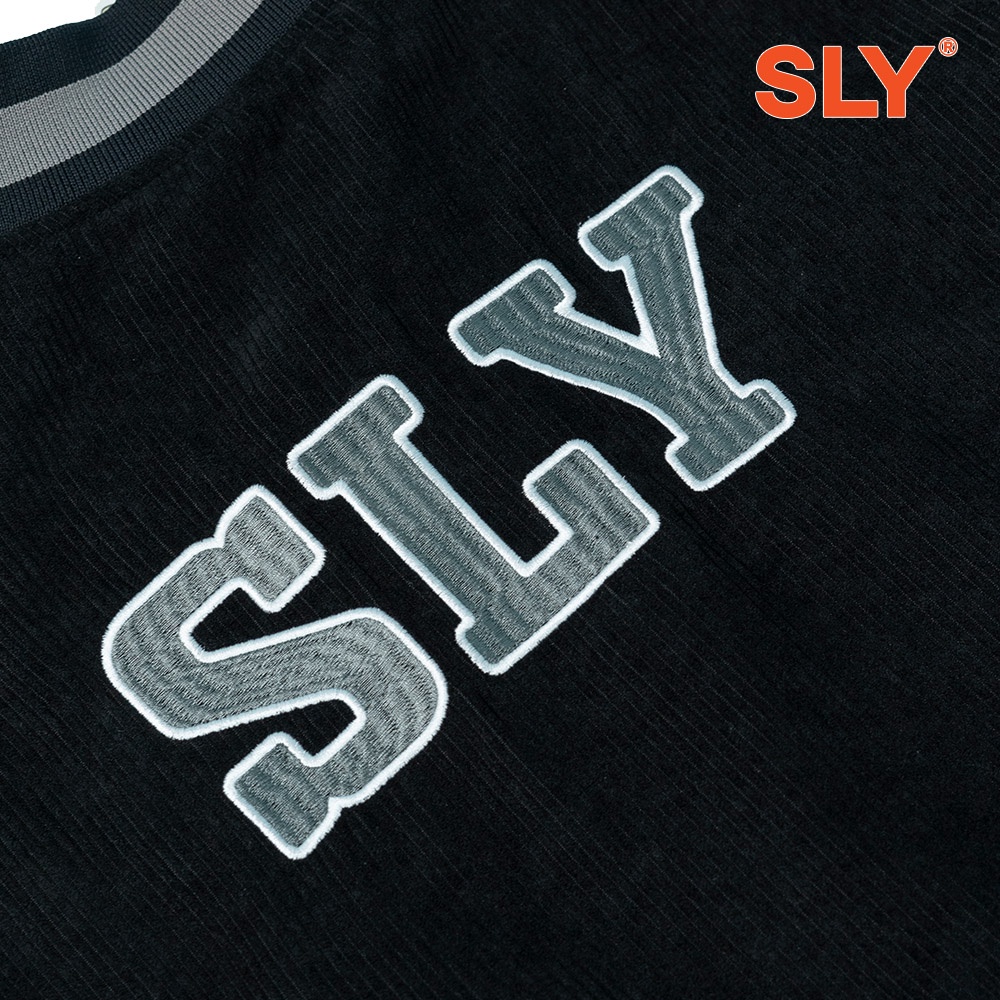 Áo khoác vải gân Corduroy Sly màu đen
