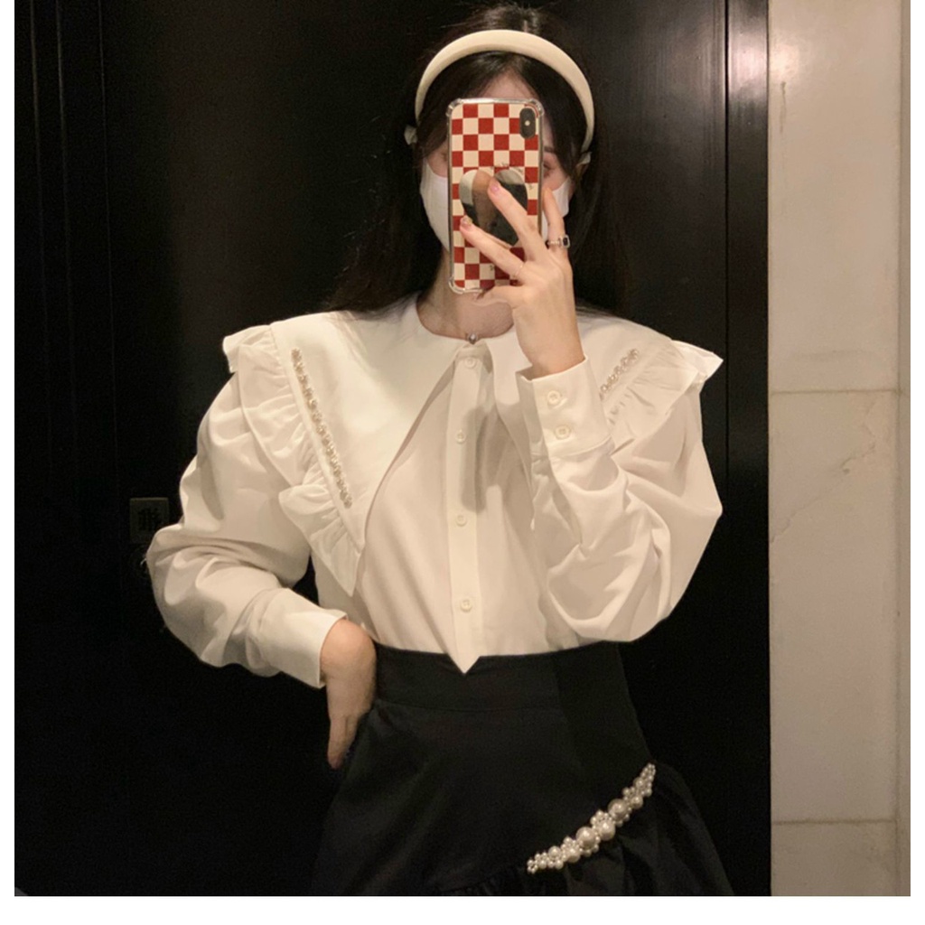 Áo babydoll tay bèo tiểu thư hàng QCCC loại 1 A00010 kaca