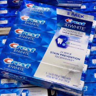 Kem đánh răng Crest 3D White Advanced Tripple Whitening 158G