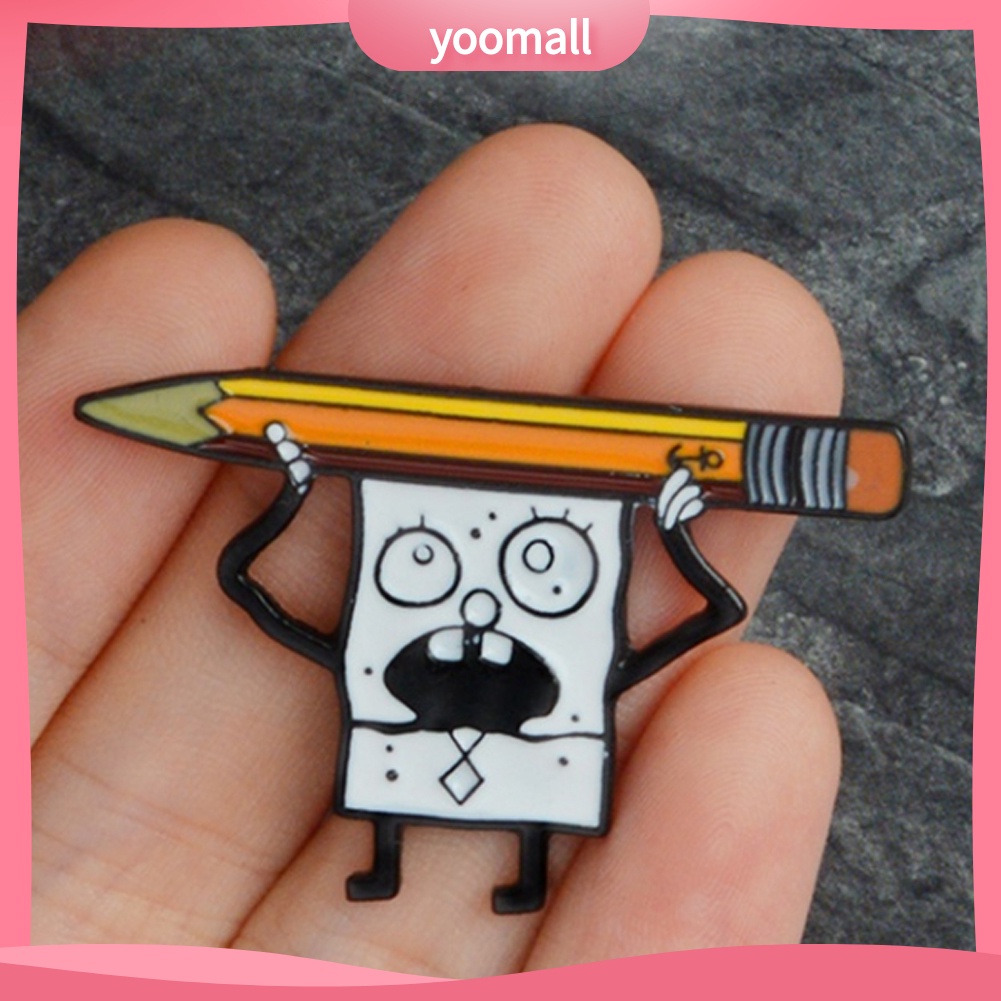 Ghim cài áo kiểu dáng hoạt hình Spongebob xinh xắn dễ thương
