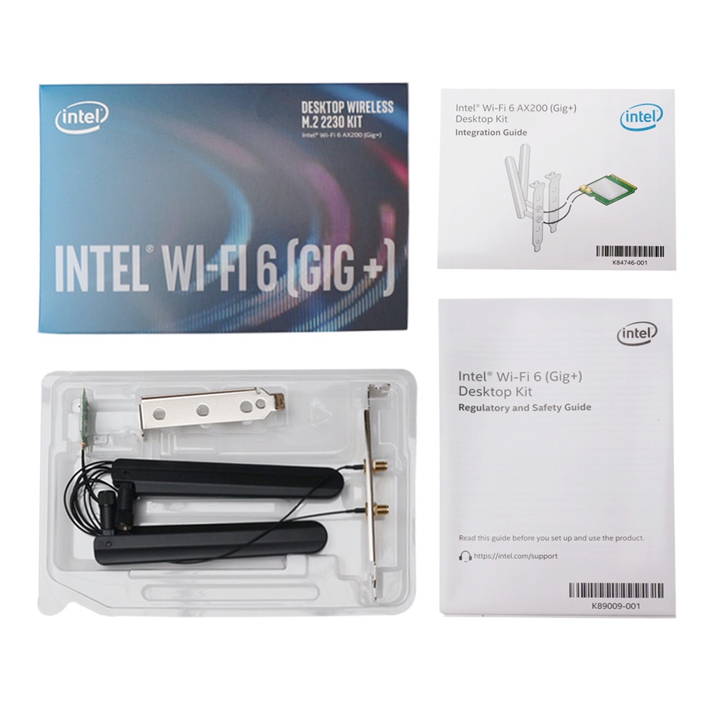 BỘ CARD WIFI INTEL AX200 GIG+ CHÍNH HÃNG CHO MÁY BÀN - BẢO HÀNH 36 THÁNG