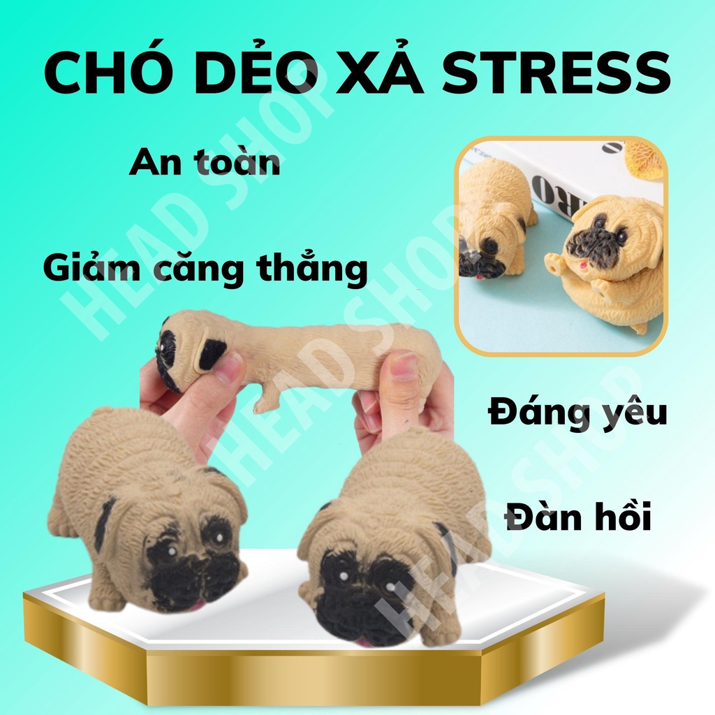 ĐỒ CHƠI CÚN YÊU BẰNG NHỰA DẺO XẢ STRESS CD1 Dễ thương, Chó dẻo  MANG LẠI NIỀM VUI CHO NGƯỜI SỬ DỤNG HEAD SHOP