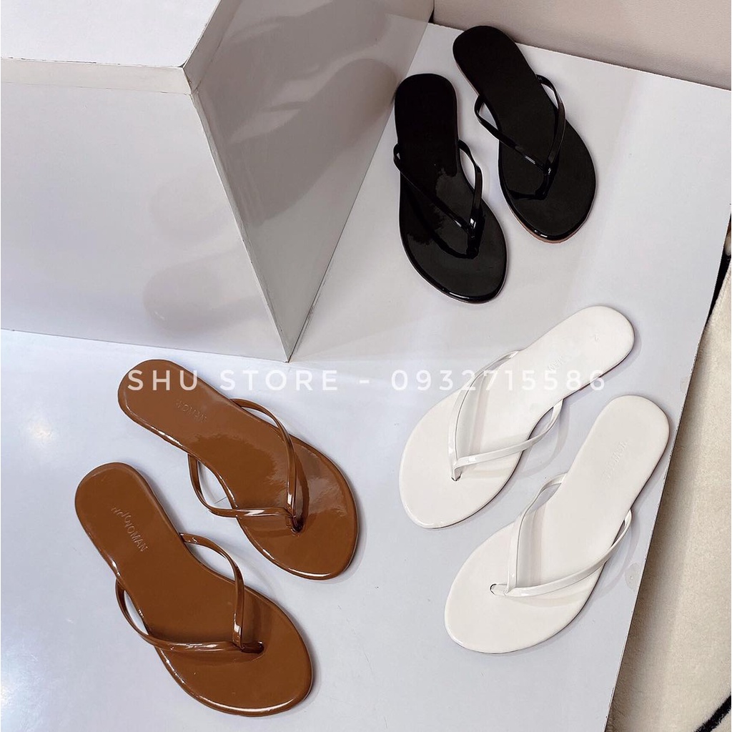 Dép nữ kẹp ngón da bóng nhiều màu cực sang chảnh đi biển, đi du lịch, dép nữ xỏ ngón đẹp