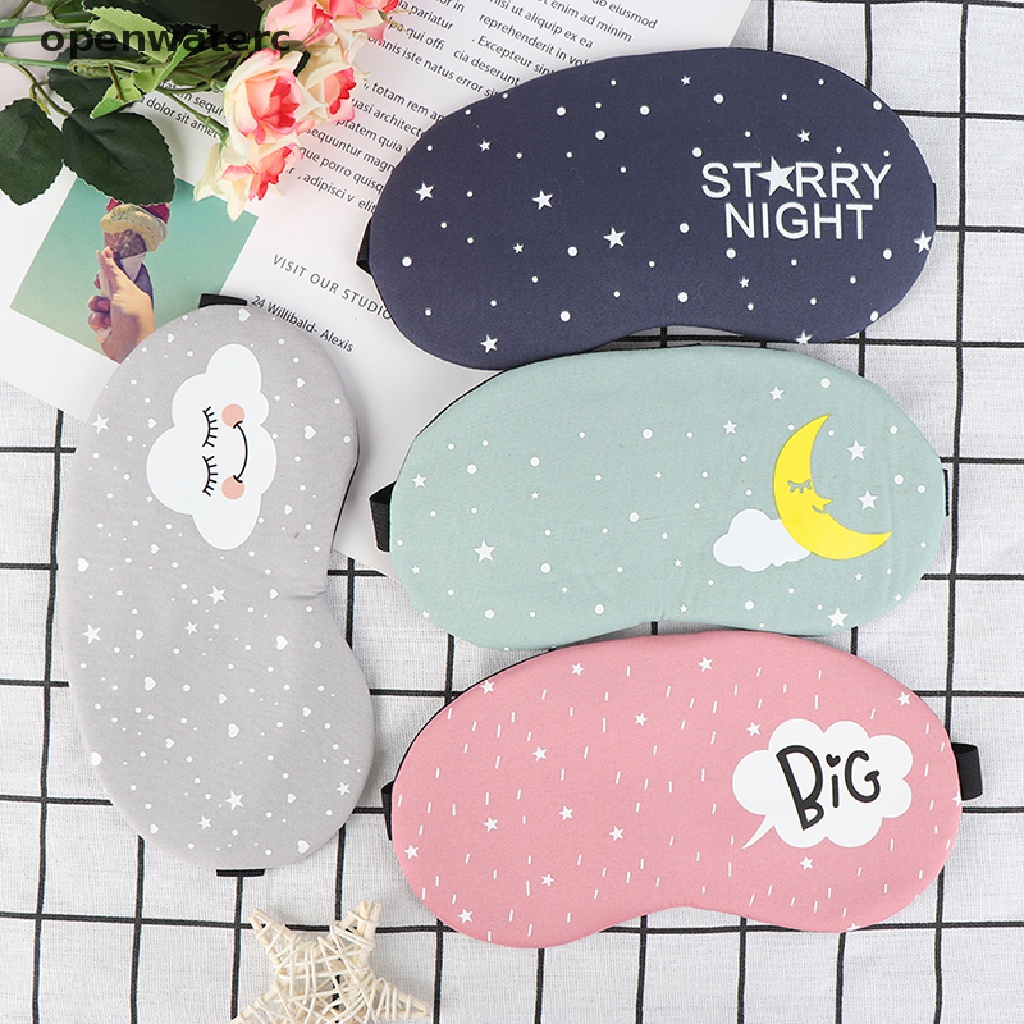 Miếng Bịt Mắt Ngủ Bằng Cotton Họa Tiết Hoạt Hình Sáng Tạo