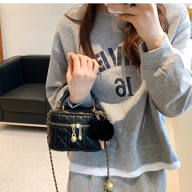 Fanli Túi Xách mini Phối Dây Xích Đeo Vai Kiểu Hàn Quốc Thời Trang Cho Nữ
