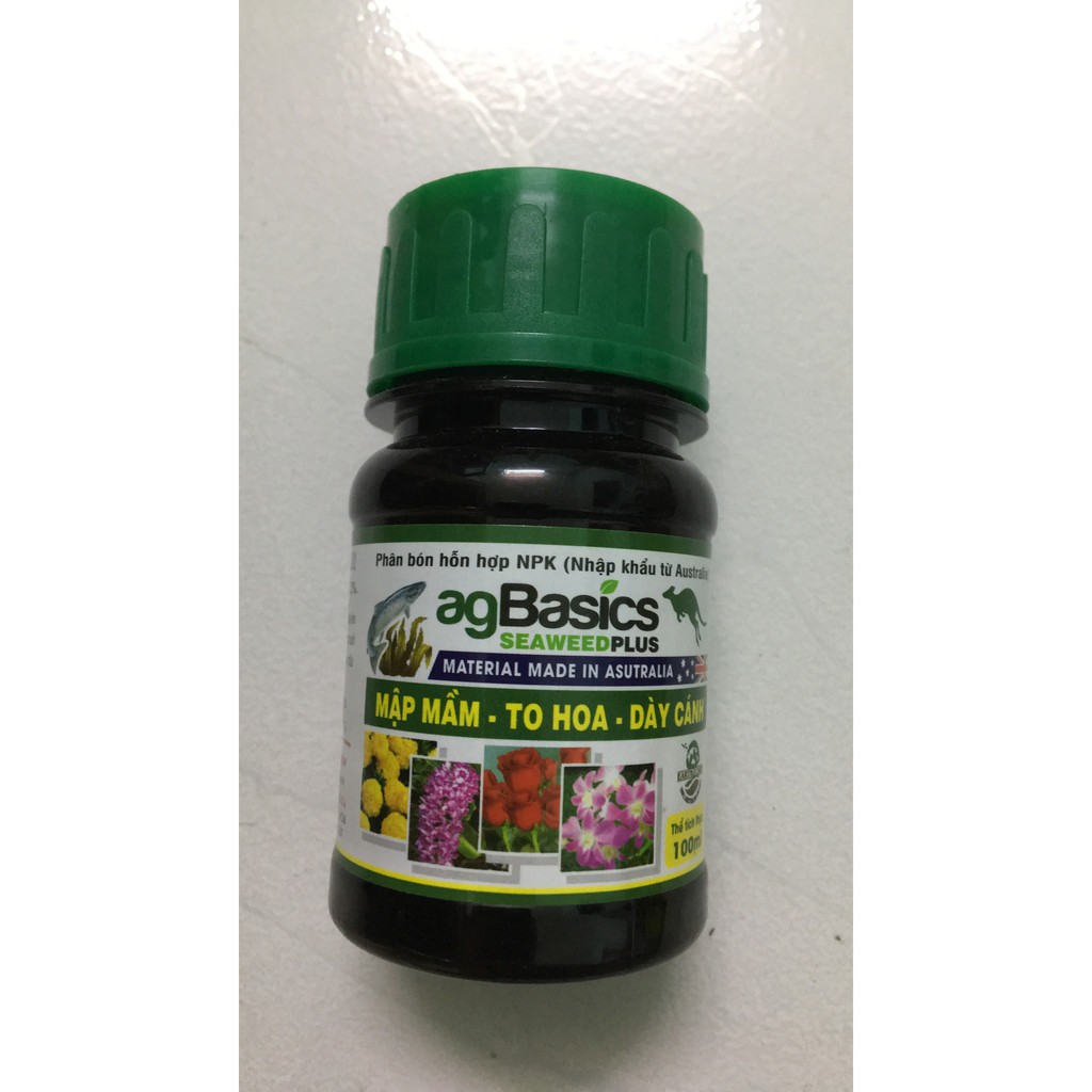 Phân Bón Hỗn Hợp NPK ÚC agBasics SEAWEEDPLUS 100ml hoặc 250ml