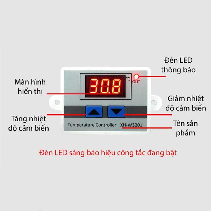 Bộ Điều Khiển Cảm Biến Nhiệt Độ 220V 10A Kỹ Thuật Số