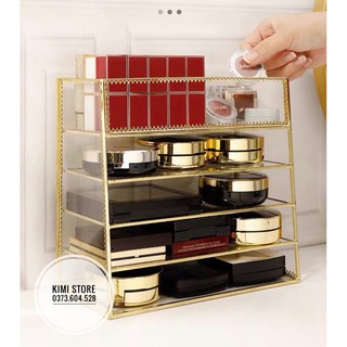 Khay đựng phấn- son viền Gold