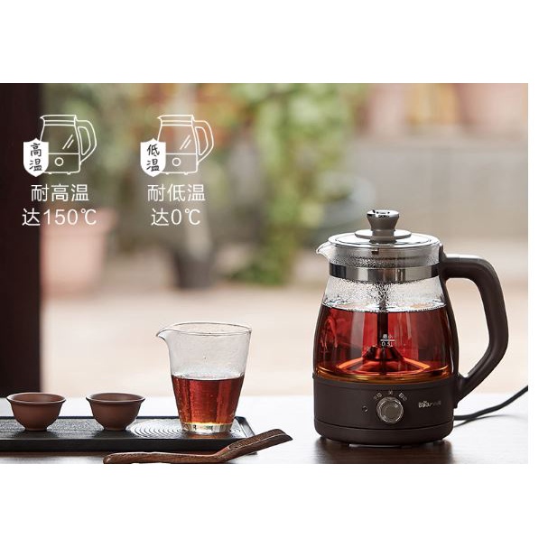 Ấm pha trà Bear 1L  phong cách cổ điển, có ngăn cách, tốc độ sôi cực nhanh