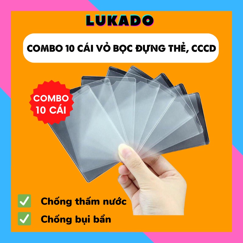 Vỏ bọc căn cước công dân chống nước bao túi bảo vệ thẻ ATM, CCCD, bằng lái xe, thẻ ngân hàng, Card visit LUKADO VBATM