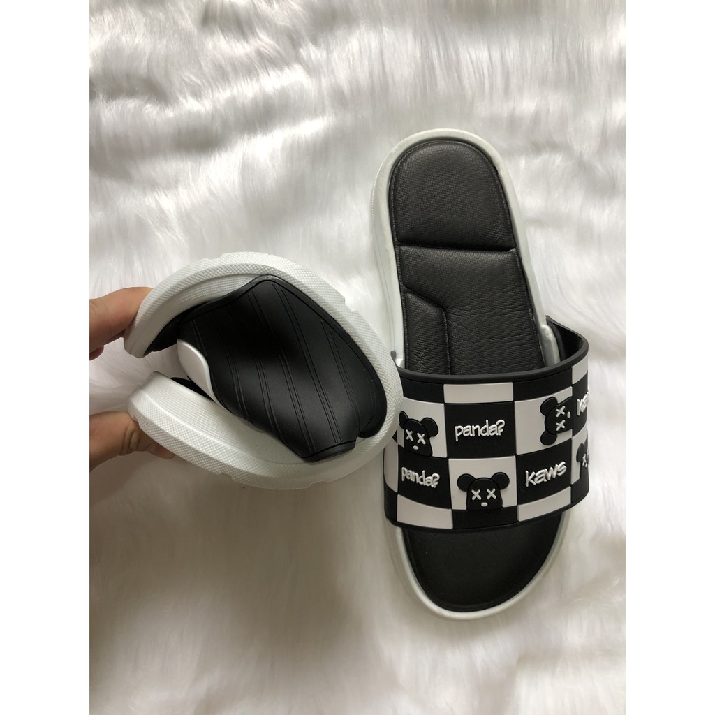 (Form To Lùi 1 Size) Dép quai ngang nam nữ họa tiết Kaws ulzzang hàn quốc đế cao su có đệm chân đi cực êm siêu hot TG-24