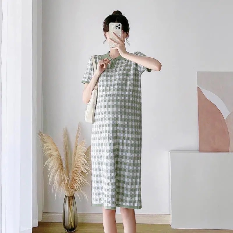 Váy Len Mongtoghi Suông Nữ Đầm Bầu Ngắn Tay From Rộng Dáng Dài Basic Co Dãn Thoải Mái Đủ Size Mặc Xinh