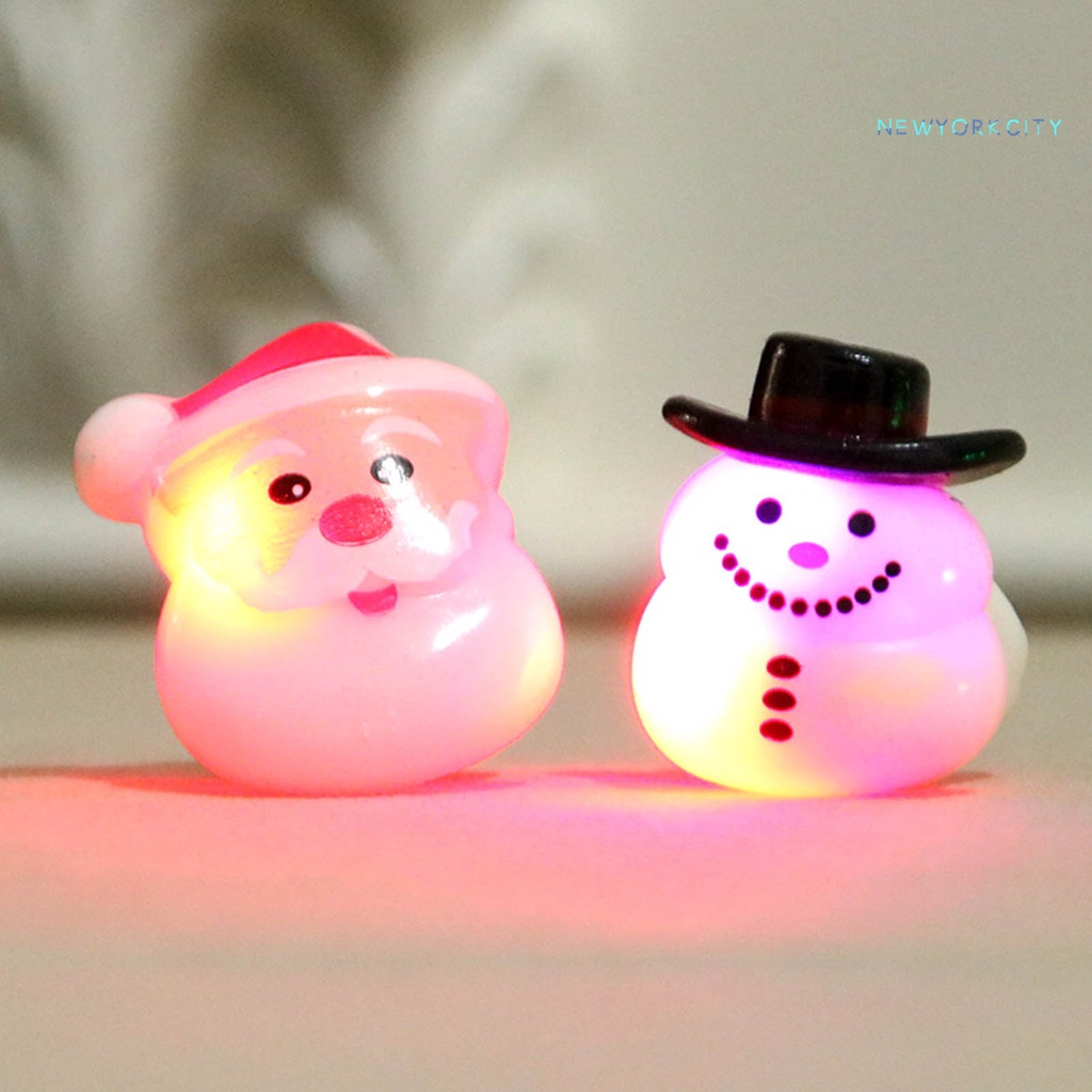 Nhẫn Đeo Ngón Tay Tạo Hình Ông Già Noel / Người Tuyết Có Đèn Phát Sáng Trong Đêm Giáng Sinh
