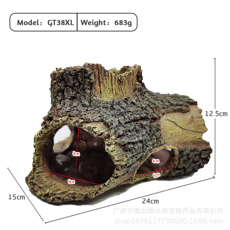 Mô hình hang gốc cây giả mẫu 12 - trang trí hồ cá cảnh - decor chuồng nuôi bò sát - phụ kiện thủy sinh - shopleo