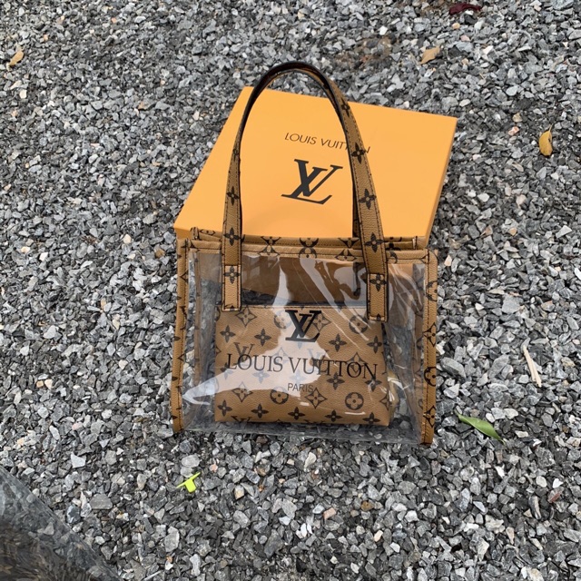 Túi nhựa trong tặng kèm ví 2in1