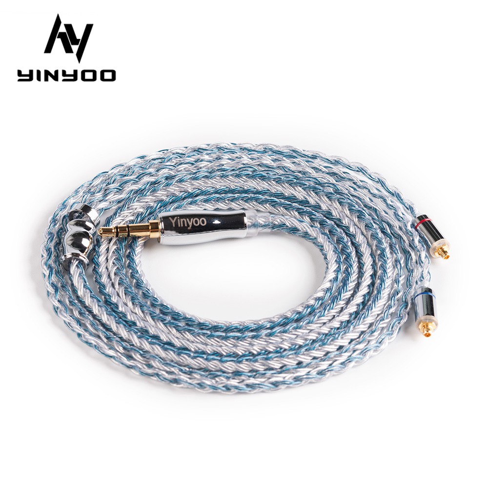 Yinyoo 16 Core High Purity Silver Plated Cable 2.5/3.5/4.4MM with MMCX/2PIN/QDC/TFZ for KZ ZAX ZSX ASX EDX DQ6 BLON BL-01 BL-03