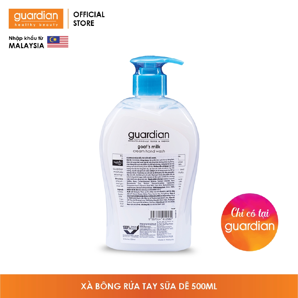 Kem rửa tay sữa dê Guardian 500ml | BigBuy360 - bigbuy360.vn