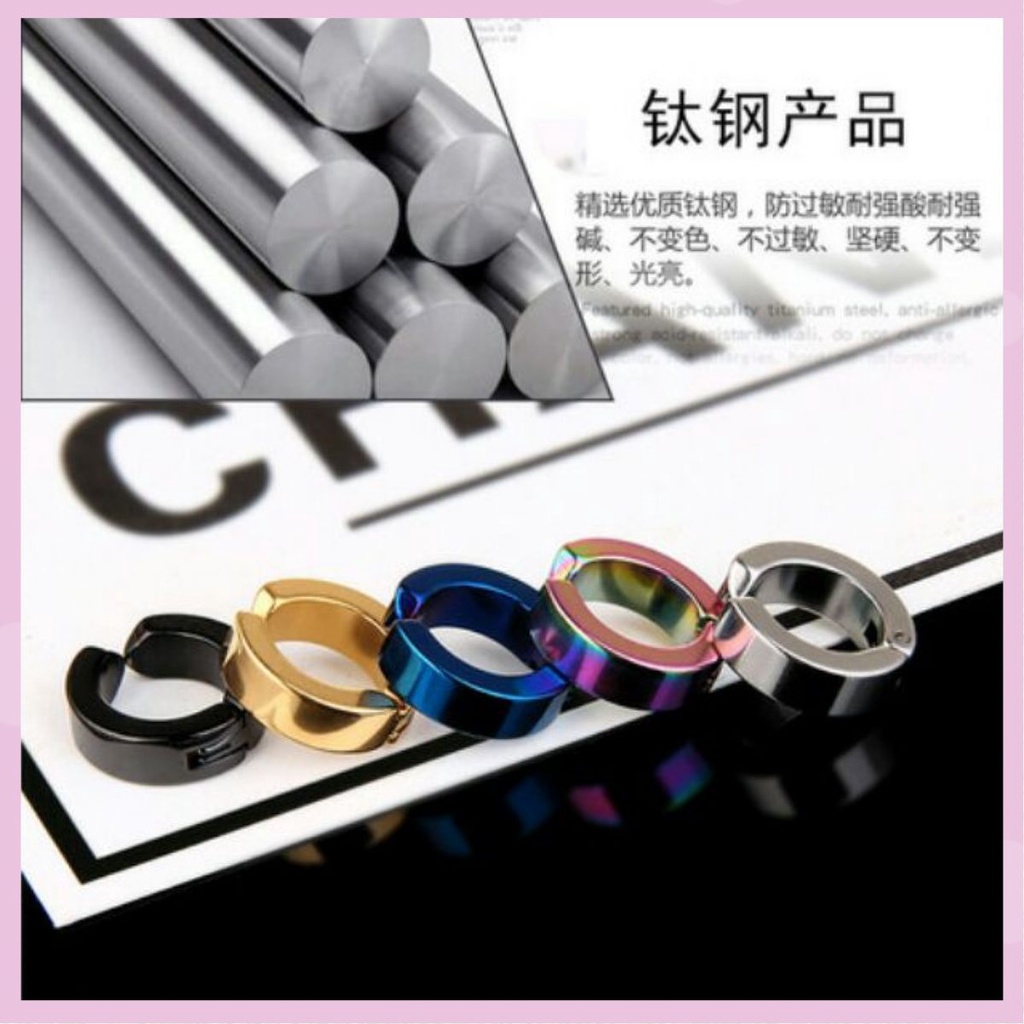 Khuyên tai dạng kẹp bằng titan