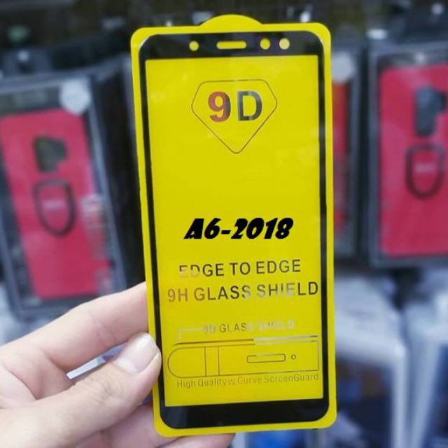 KÍNH CƯỜNG LỰC SAMSUNG J6/ A6 2018 9D full màn, siêu cứng, siêu mượt, tặng kèm giấy lau màn hình