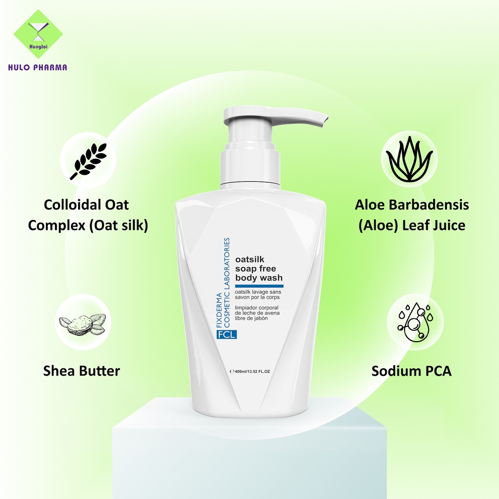 Sữa Tắm Dưỡng Ẩm FCL Oatsilk Soap Free Body Wash Làm Mềm Mịn, Trắng Sáng Cho Da Nhạy Cảm 400ml