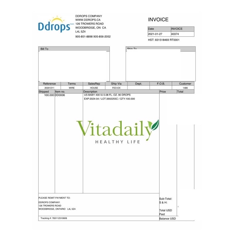 Vitamin D3 Ddrops 90 giọt Mỹ