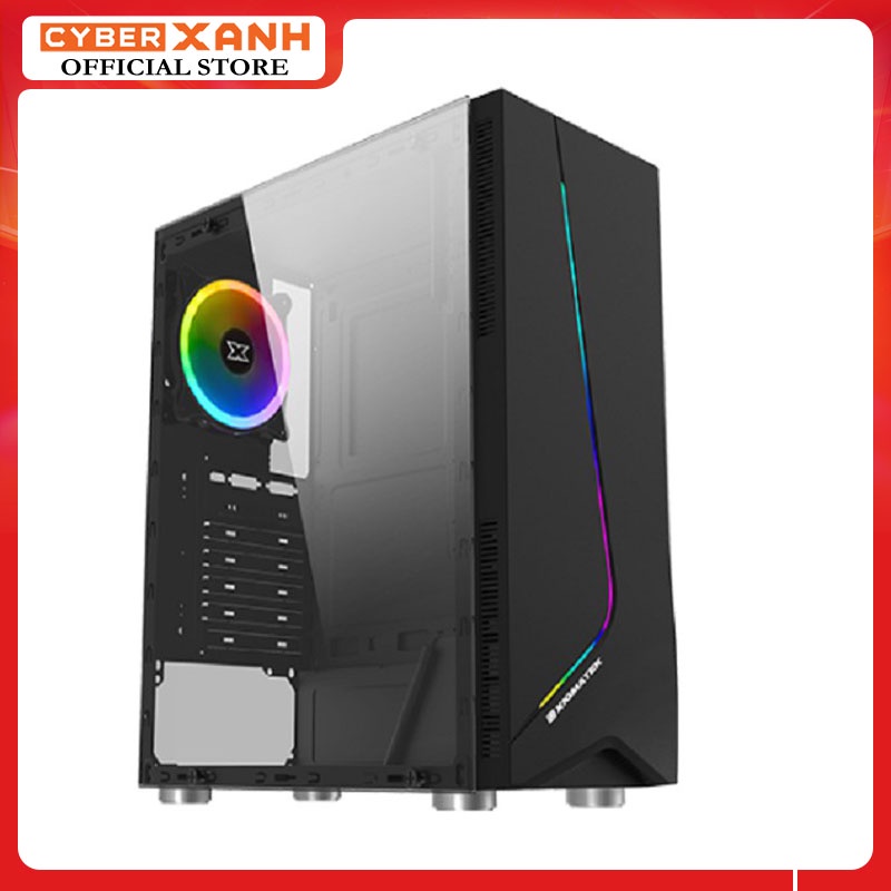 Vỏ máy tính Xigmatek EROS - ATX, Dải led RGB, Vỏ case máy tính kính cường lực - Hàng chính hãng Mai Hoàng