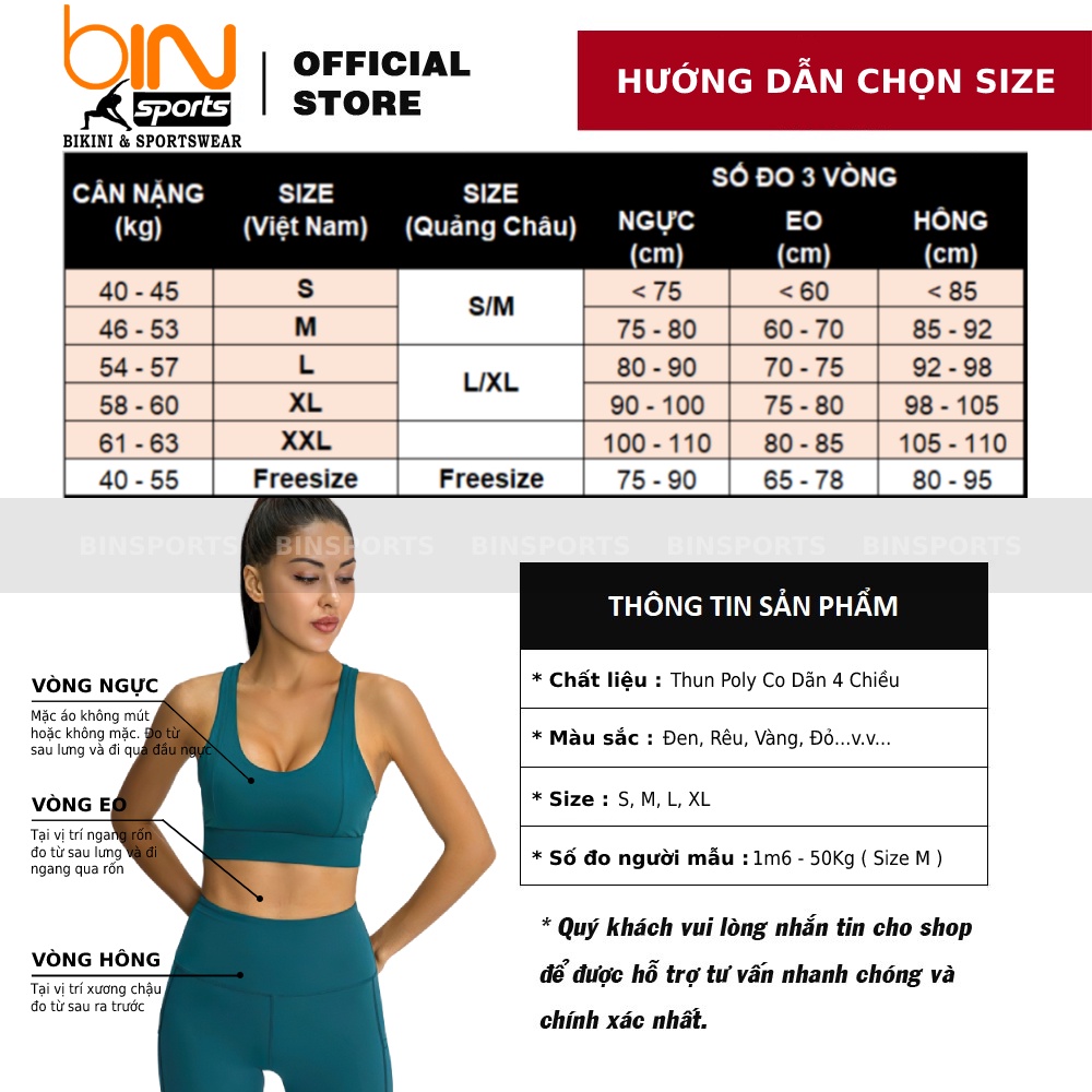 Bộ tập thể thao gym yoga nữ quần dài áo bra kèm mút cao cấp Bin Sport BD103