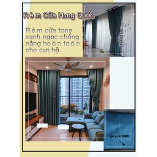 Rèm cửa chính chống nắng cực tốt vải hoạ tiết trang trí decor sang trọng, cản sáng 98% nhiều kích cỡ - rèm cửa hưng quốc
