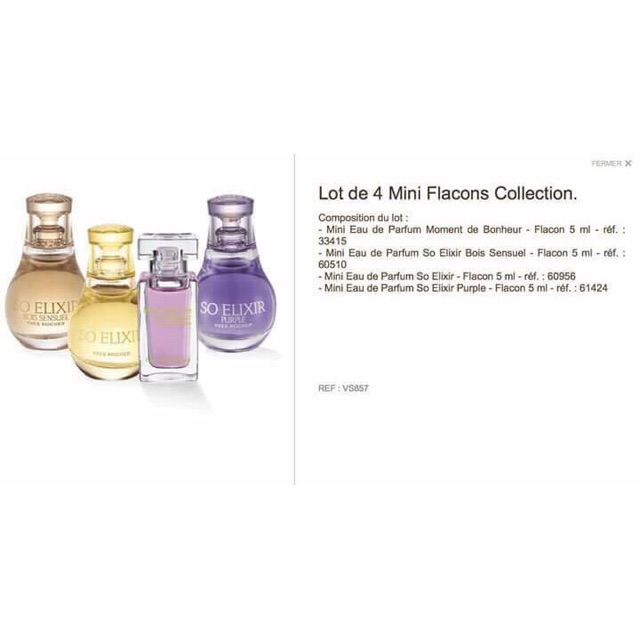 Nước hoa mini pháp Yves Rocher 5ml