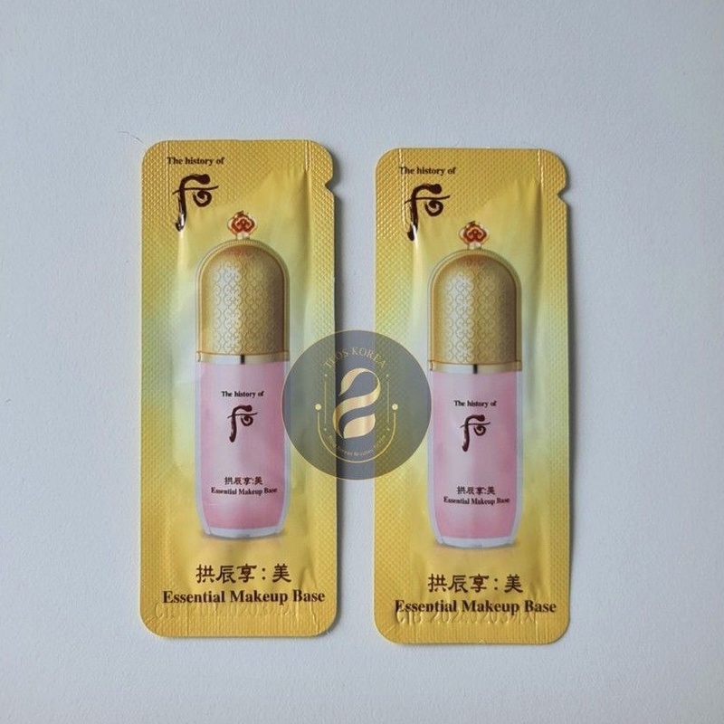 Gói sample Kem lót Whoo hồng trang điểm dành cho da tái xanh Whoo Essential Makeup Base 1ml