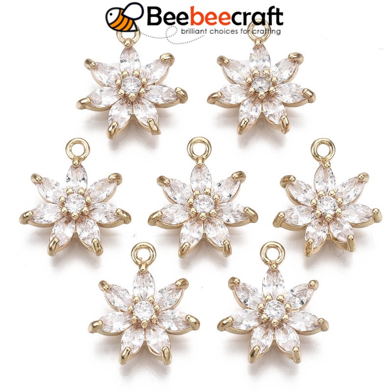 Set 1-5 Mặt Dây Chuyền Hình Bông Tuyết Bằng Đồng Thau Cho Nữ