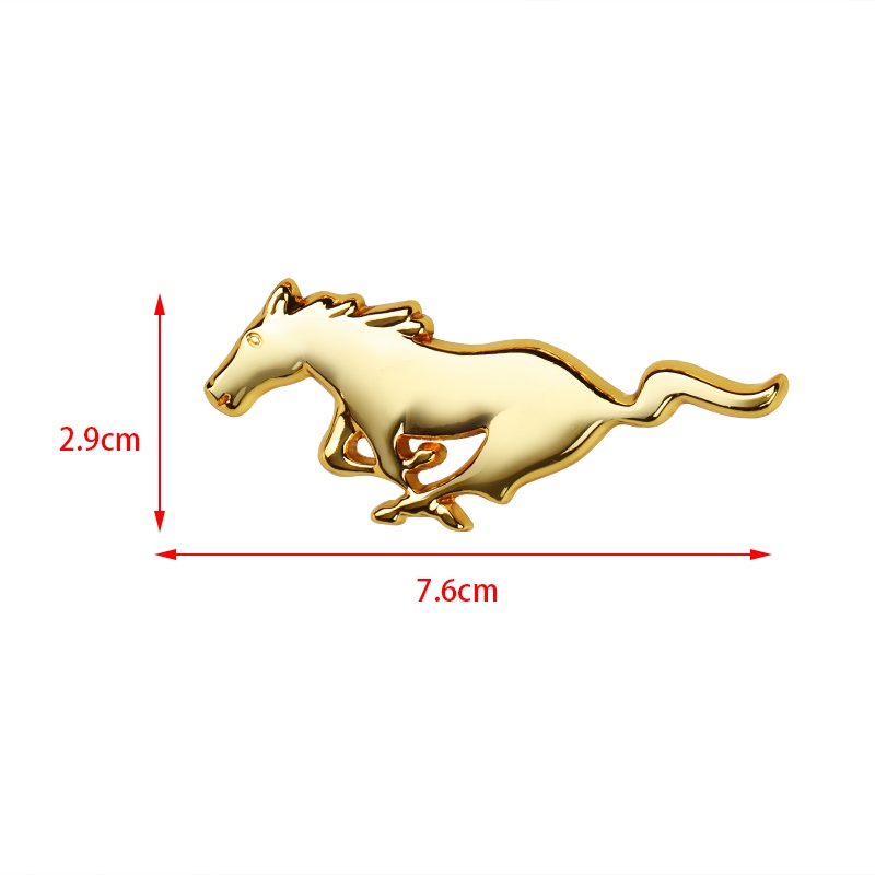 1 Cặp Huy Hiệu Kim Loại Trang Trí Thân Xe Hơi Ford Mustang Shelby ST 3D Chất Lượng Cao