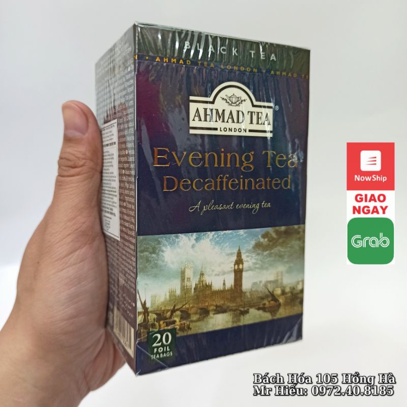 Trà Ahmad Evening Tea Decaffeinated hộp 20 gói